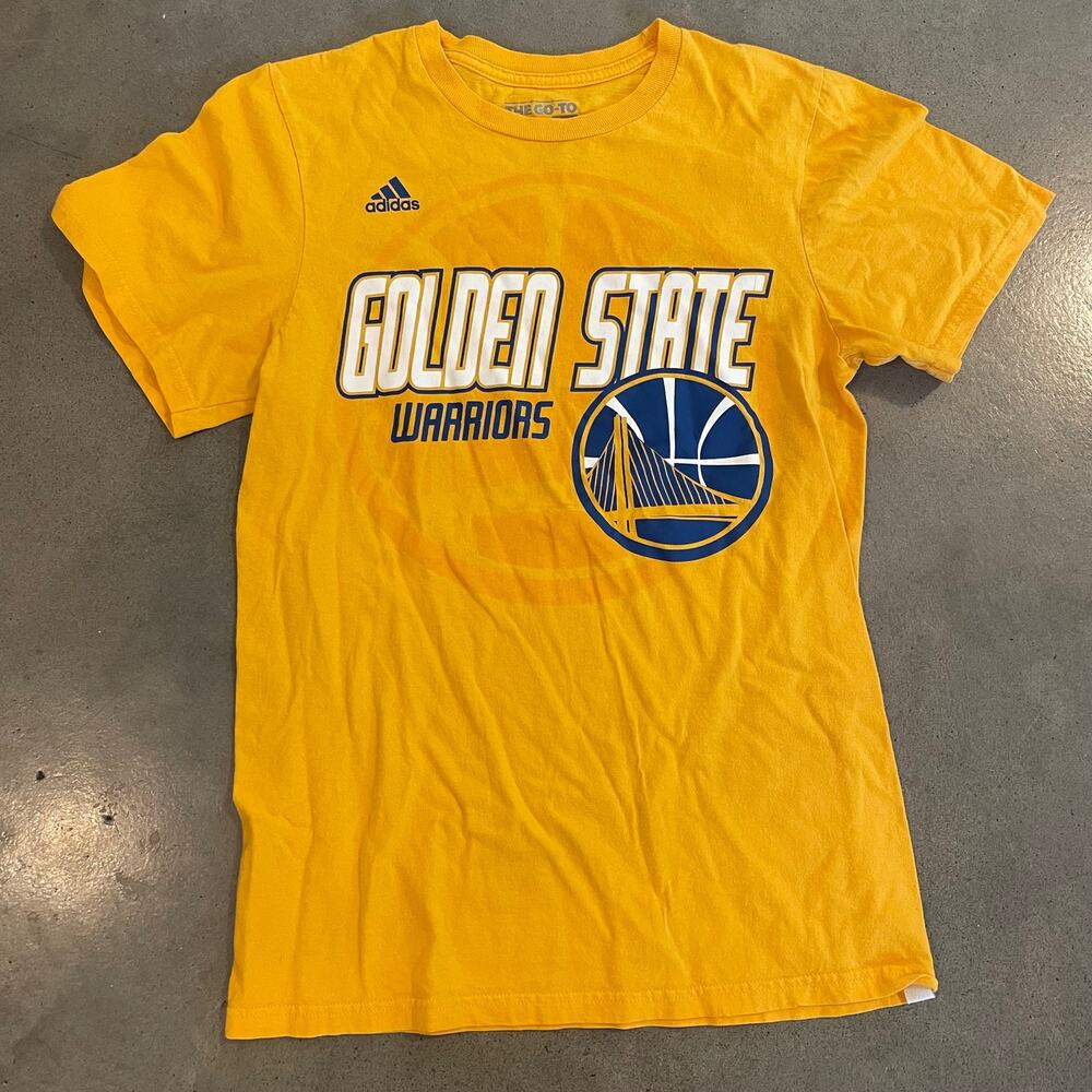 Adidas NBA Golden State Warriors Yellow Cotton Tee boys 12 basketball Curry